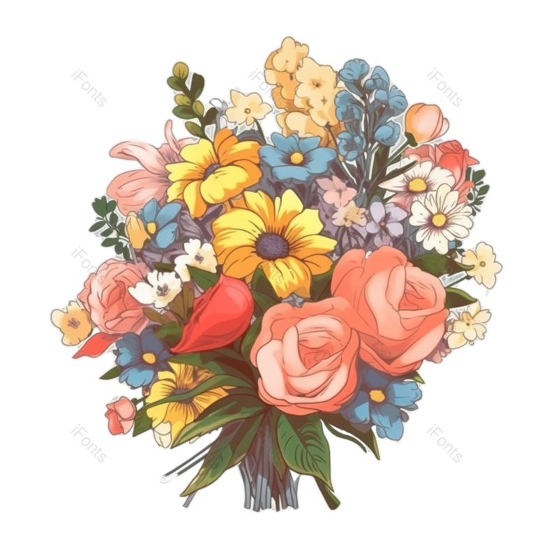 清新图片,请柬元素,婚礼PNG,玫瑰花免抠素材